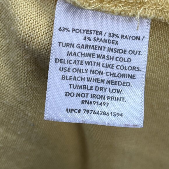 Wrangler Brand Women’s XL Yellow Ultra Soft Long Sleeve Western Shirt - Picture 4 of 4